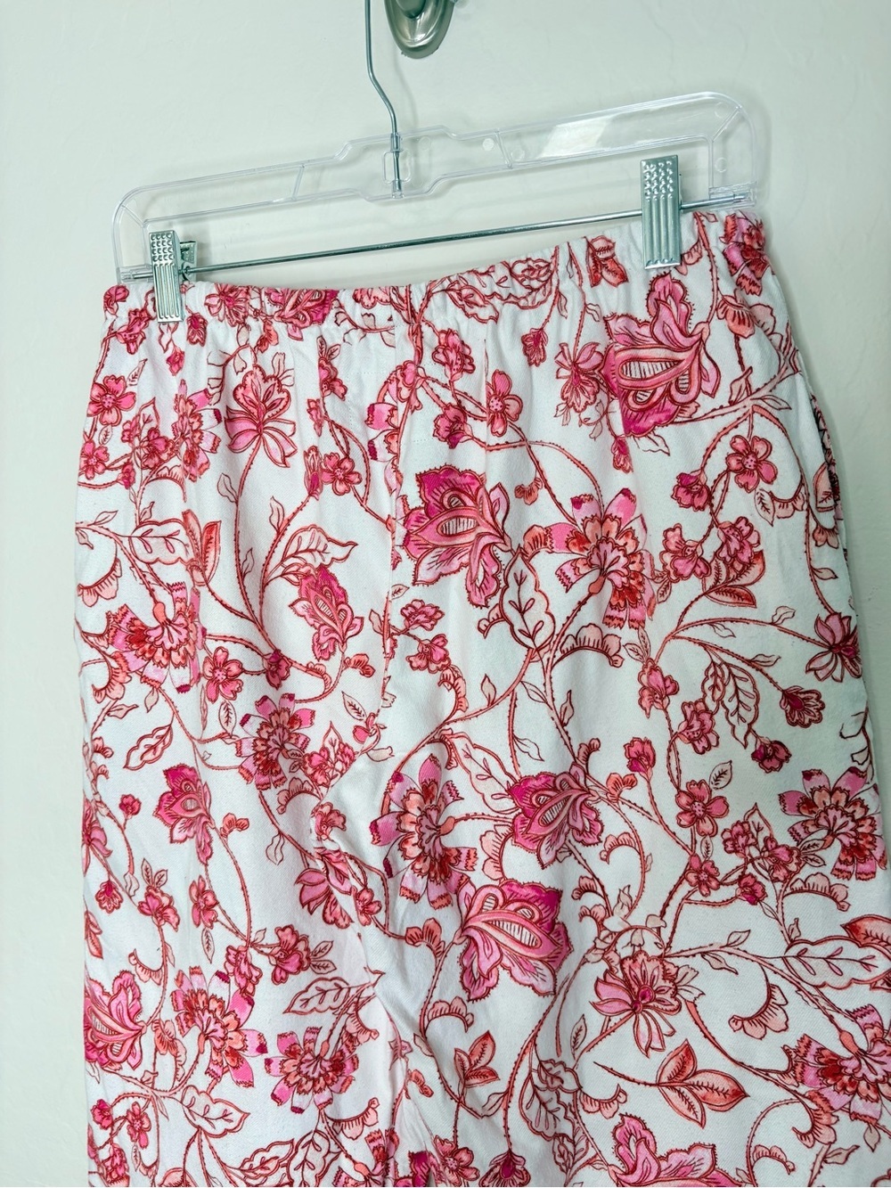 The Cat’s Pajamas Floral Cotton Pajama Set Pink White Soft Women’s Small - Picture 15 of 16
